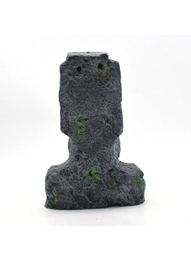 تمثال حجري من جزيرة الفصح، زينة من الراتنج، لتزيين أحواض السمك - (صغير، متوسط، كبير) - Image 3